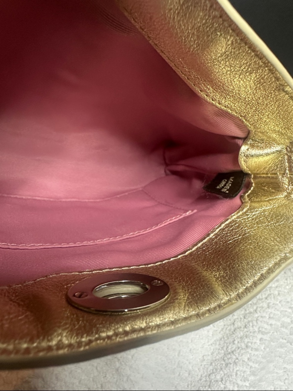 Coach Gold Metallic Signature Wristlet Clutch - Picture 8 of 13